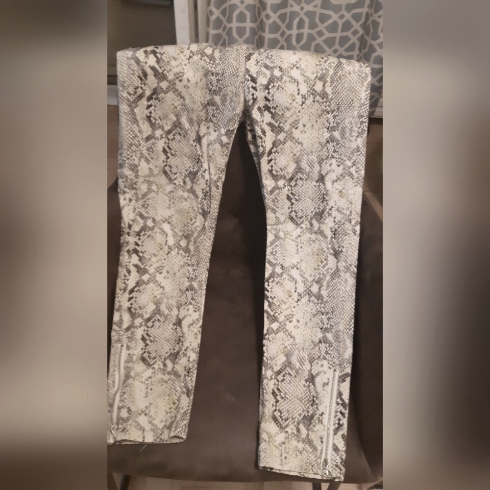 Snake print pants